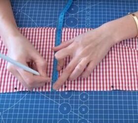 how to turn a skirt into a crop top in 7 simple steps, Measuring and marking the pattern