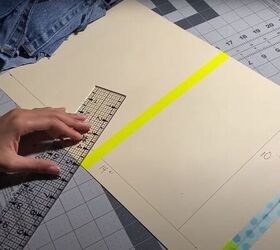 how to sew a makeup bag out of diy patchwork denim fabric, DIY makeup bag sewing pattern