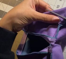 how to sew a makeup bag out of diy patchwork denim fabric, DIY makeup bag tutorial