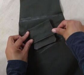 how to make a utility vest with multiple pockets, Positioning the pocket flap on the pocket