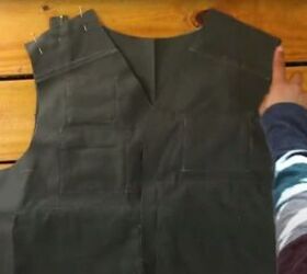 how to make a utility vest with multiple pockets, Sewing the front and back together