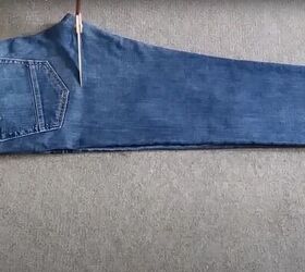 how to make a cute diy denim crop top out of a pair of old jeans, Disassembling the jeans