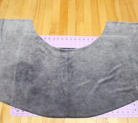 how to make a velvet dress from scratch without a pattern, Cut out of the circle skirt