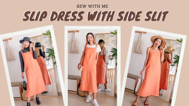 how to make a simple versatile diy slip dress from scratch, DIY slip dress