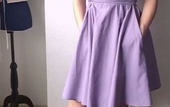 How to Sew a Skater Dress With Long Sleeves Out of an Old Bedsheet