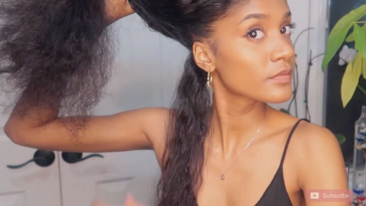 how to get the juiciest mini twists on long natural hair, Taking a section of hair