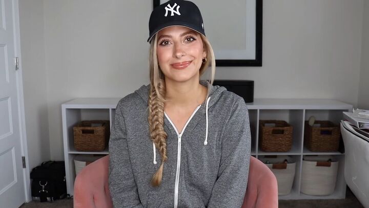 4 easy unique ways to wear a baseball cap with braids, Baseball cap with a wrap braid