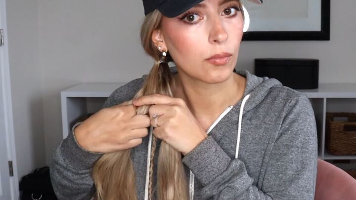 4 easy unique ways to wear a baseball cap with braids, How to braid hair with a braid