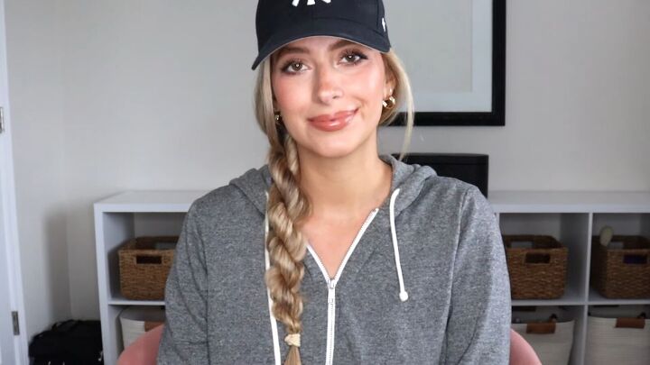 4 easy unique ways to wear a baseball cap with braids, Baseball cap with a rope braid
