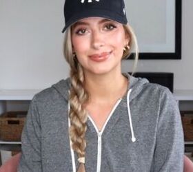 baseball cap with braids