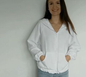 how to make your own zip up hoodie from scratch, DIY zip up hoodie