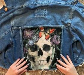 how to upcycle a denim jacket easily using an old graphic tee, How to upcycle a denim jacket