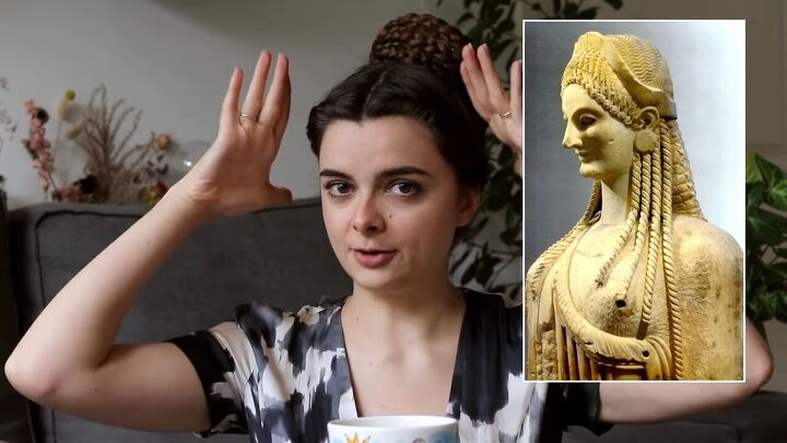 historical hairstyle tutorial how to do ancient greek roman hair, Examples of Archaic Period hairstyles