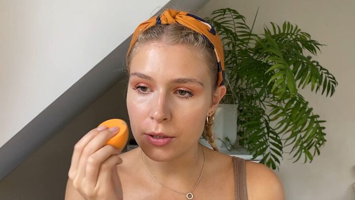 how to cover flaky skin with makeup for a light natural look, Applying foundation and CC cream together