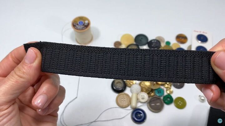 got a stash of buttons at home try out this button bracelet tutorial, Using non roll elastic to make the bracelet
