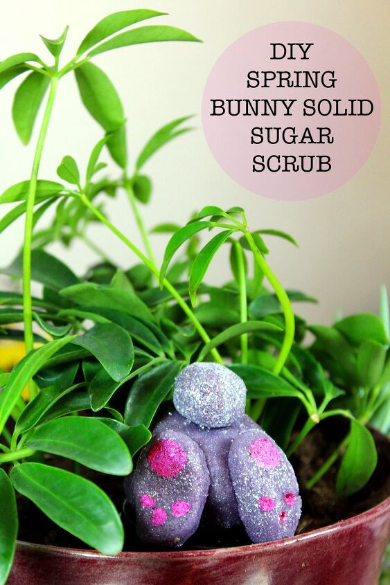 fun diy spring sugar scrubs in bunny chick shapes for easter