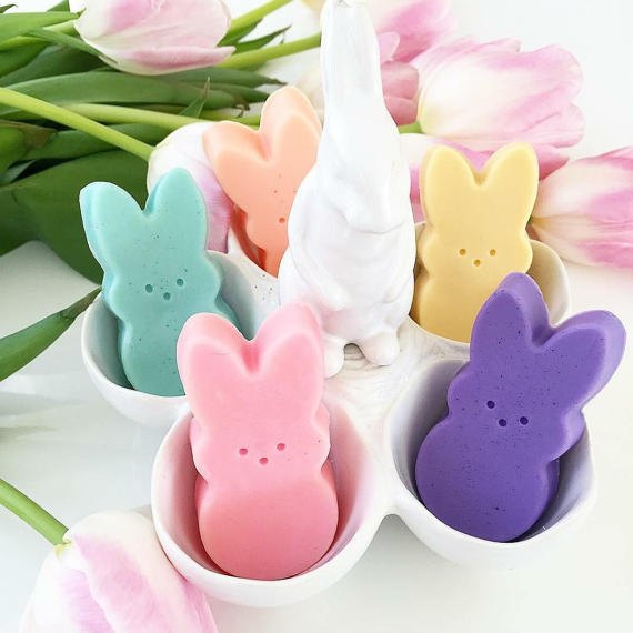 fun diy spring sugar scrubs in bunny chick shapes for easter