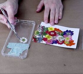 how to easily make a pretty pressed flower phone case for spring, Pressed flower phone case DIY