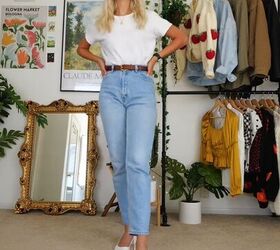 how to put together an outfit a styling 101 guide for beginners, Classic jeans and t shirt outfit