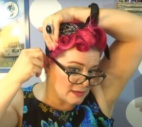 how to tie a vintage hair scarf in 7 different ways, Tucking and tying the ends