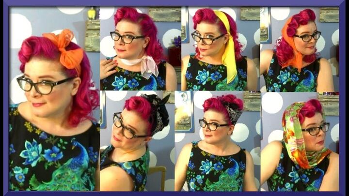 how to tie a vintage hair scarf in 7 different ways, How to tie vintage hair scarf