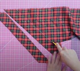 how to sew a puff sleeve top step by step using a free pattern, Cutting out 2 inch bias tape