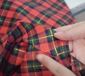 how to sew a puff sleeve top step by step using a free pattern, Folding the seam allowance