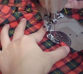 how to sew a puff sleeve top step by step using a free pattern, Sewing the trimmed bias strip