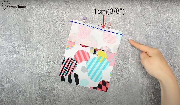 how to make a snap purse pouch in 8 simple steps, Attaching the flap piece to the main piece