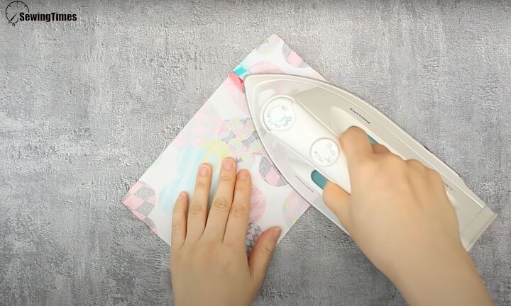 how to make a snap purse pouch in 8 simple steps, Pressing the seam with an iron