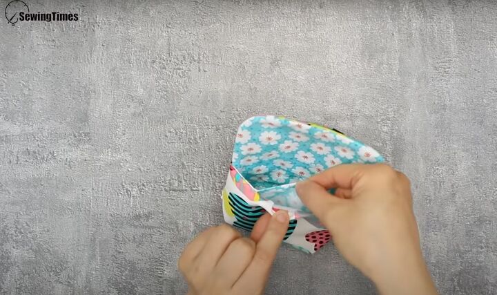 how to make a snap purse pouch in 8 simple steps, Hand sewing the 2 inch space closed