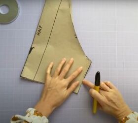 how to make patterns from your own clothes in 4 quick easy steps, Making a DIY drop sleeve pattern