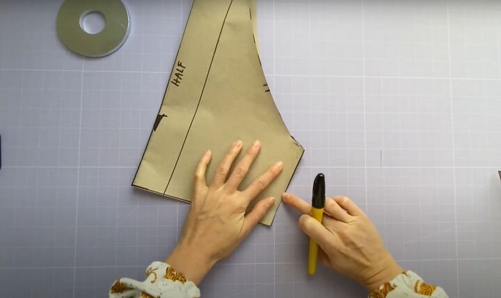 how to make patterns from your own clothes in 4 quick easy steps, Making a DIY drop sleeve pattern