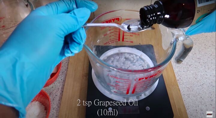 how to make hand lotion that will hydrate moisturize your hands, Adding grapeseed oil