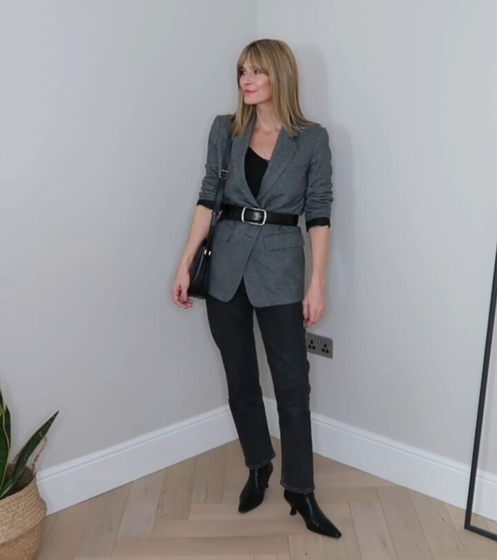 9 effortlessly chic blazer outfits that are versatile easy to wear, Blazer with belt outfit