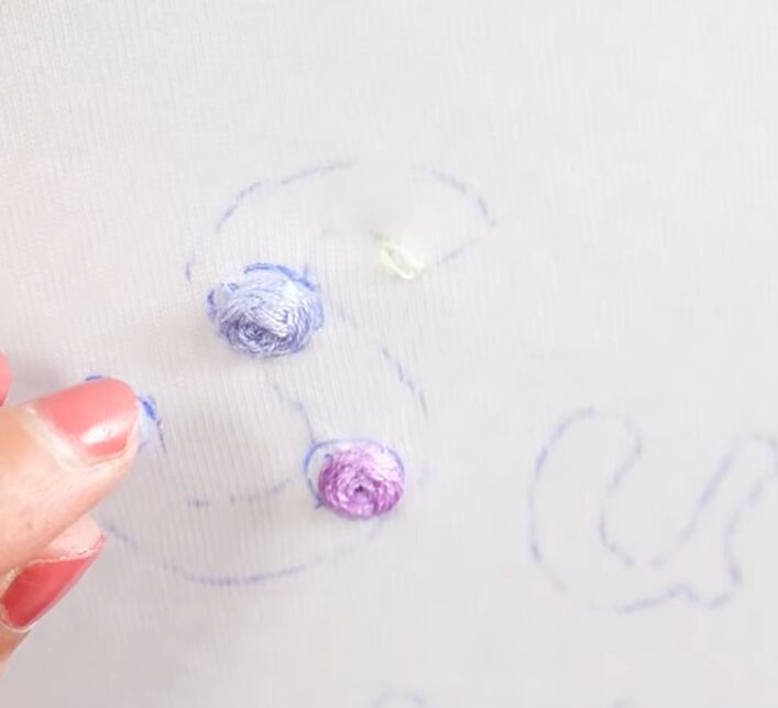 how to embroider a custom t shirt using 4 easy embroidery stitches, How to embroider petals