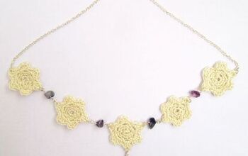 How to Turn a Crocheted Flower Into a Necklace