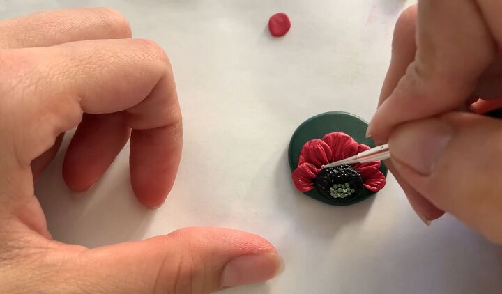 how to make a beautiful poppy polymer clay pendant in 9 simple steps, How to make a poppy out of polymer clay