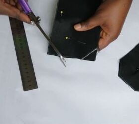 how to make an obi style belt quickly easily at home, Shaping the ends of the obi belt