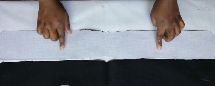 how to make an obi style belt quickly easily at home, Attaching the interfacing to the belt