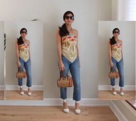 what to wear with straight leg jeans 24 cute outfits for any season, Summer straight leg jeans outfit