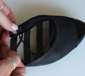 how to easily make diy lace up ballet flats at home in 4 simple steps, How to add laces to ballet flats