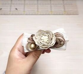 how to make an adorable diy flower hair clip out of ribbon scraps, DIY flower hair clip