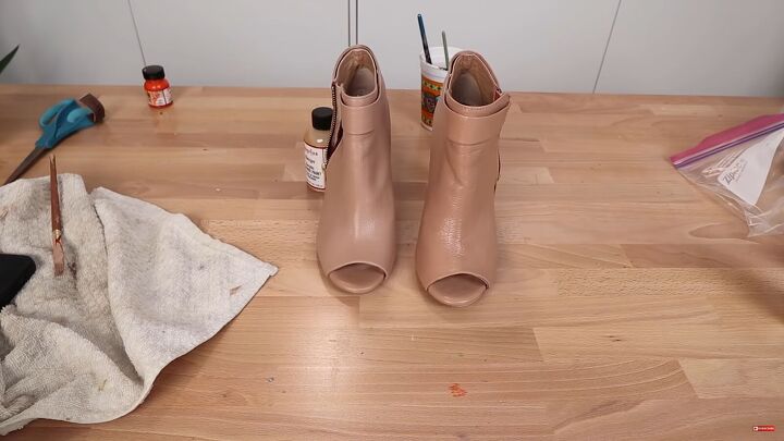 how to paint boots make diy shoe clips 2 ways to upgrade your shoes, DIY painted leather boots