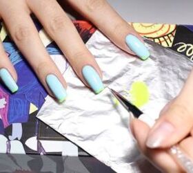 how to put a spin on a classic manicure using a fun french tip hack, How to do French tips at home