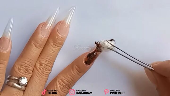 how to create unique look nail art using the cling wrap nail trick, Cling wrap nail trick