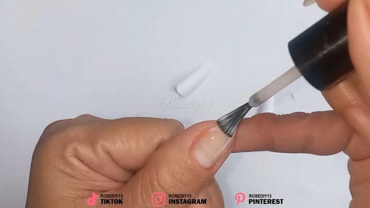 how to make fake nails out of nail polish paper in 7 simple steps, Applying nail polish to nails
