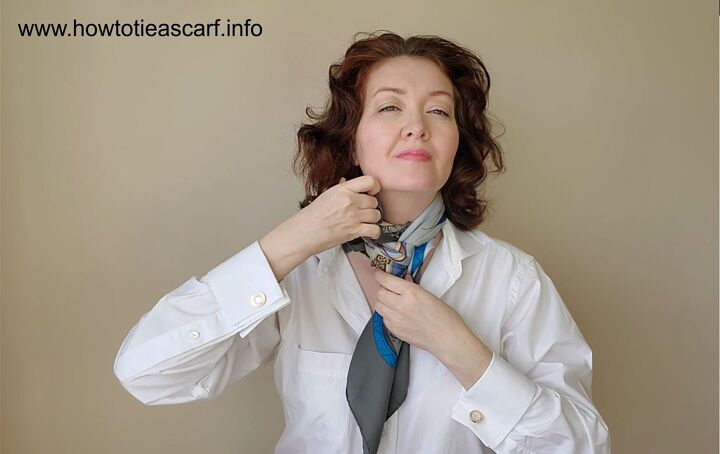 how to tie an ascot scarf in 3 different stylish ways, How to knot an ascot scarf