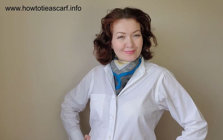 how to tie an ascot scarf in 3 different stylish ways, How to wear a large ascot scarf
