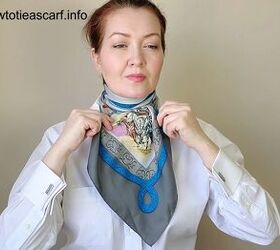 how to tie an ascot scarf in 3 different stylish ways, Spreading out the scarf